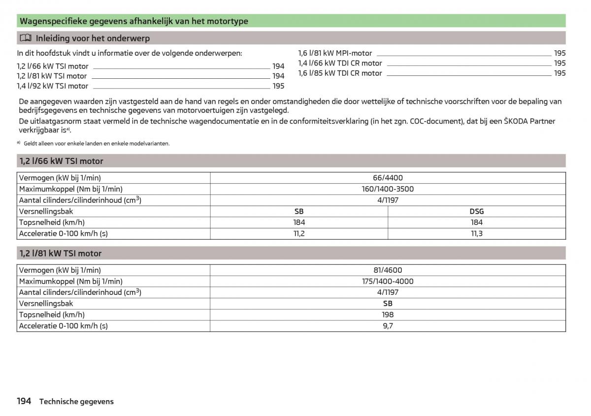 Skoda Rapid handleiding / page 196