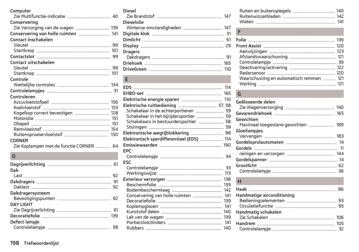 Skoda Rapid handleiding / page 200