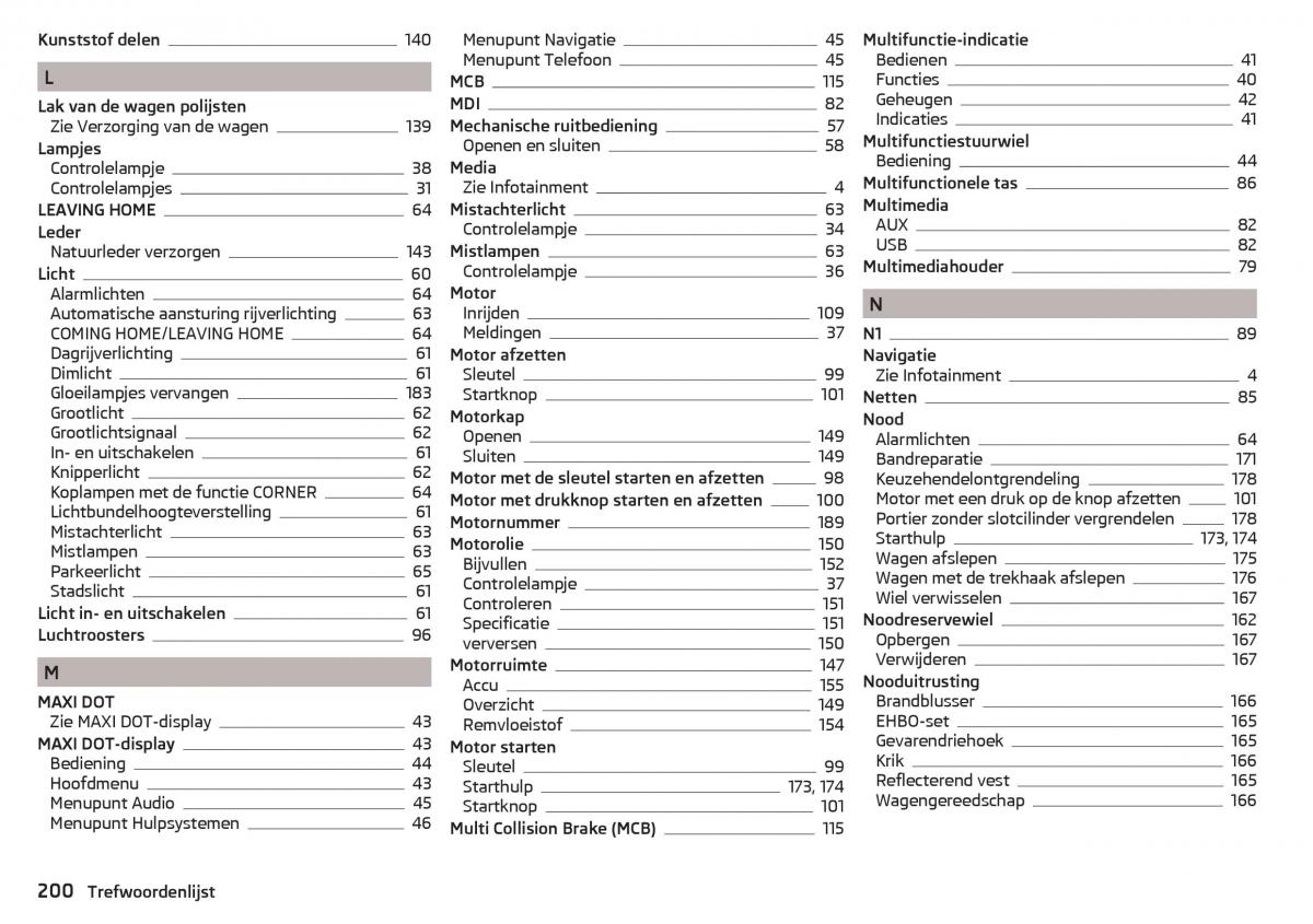 Skoda Rapid handleiding / page 202