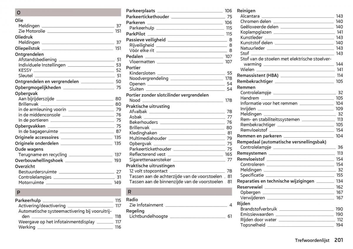 Skoda Rapid handleiding / page 203