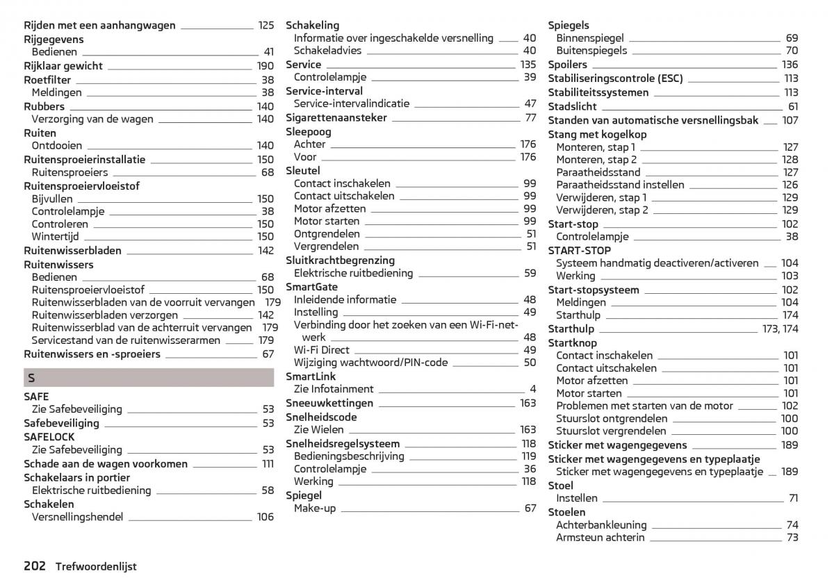 Skoda Rapid handleiding / page 204