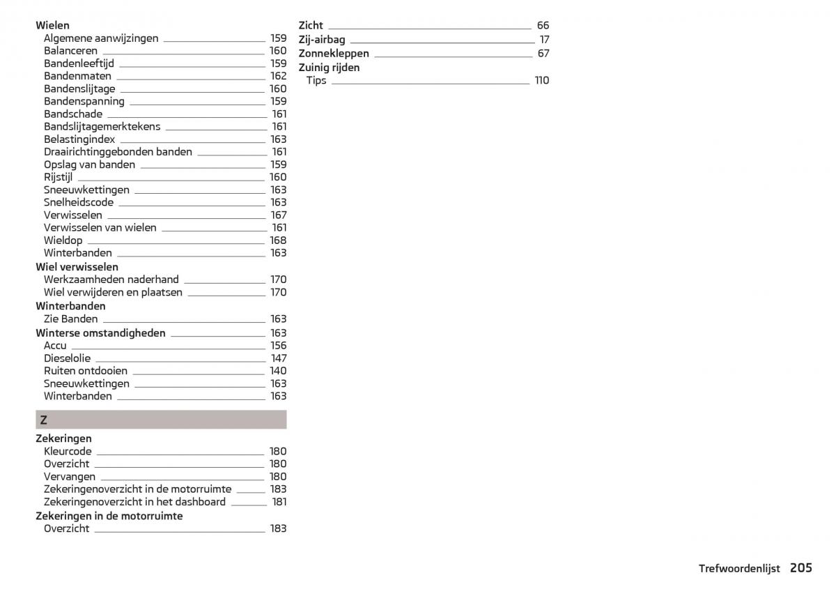 Skoda Rapid handleiding / page 207