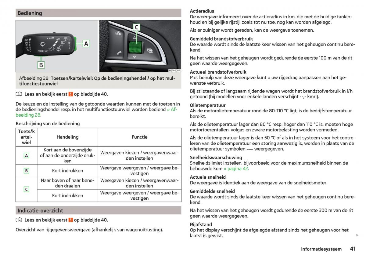 Skoda Rapid handleiding / page 43