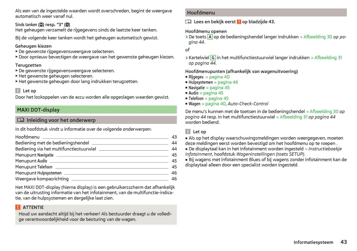 Skoda Rapid handleiding / page 45