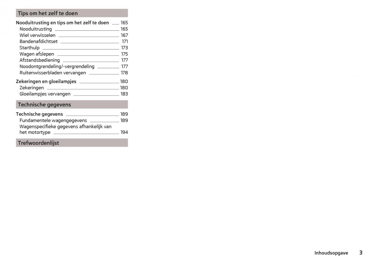 Skoda Rapid handleiding / page 5