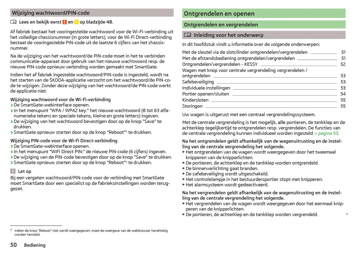 Skoda Rapid handleiding / page 52