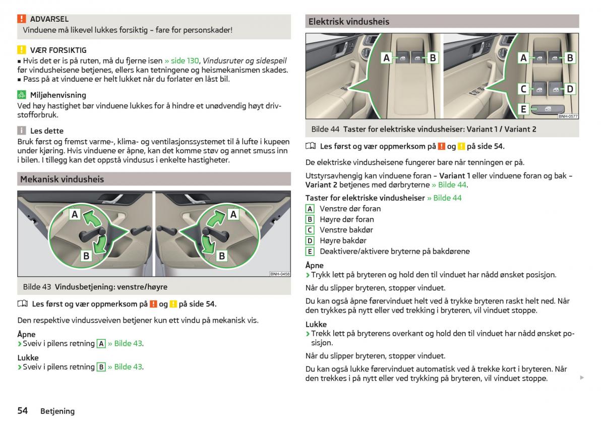 Skoda Rapid bruksanvisningen / page 56