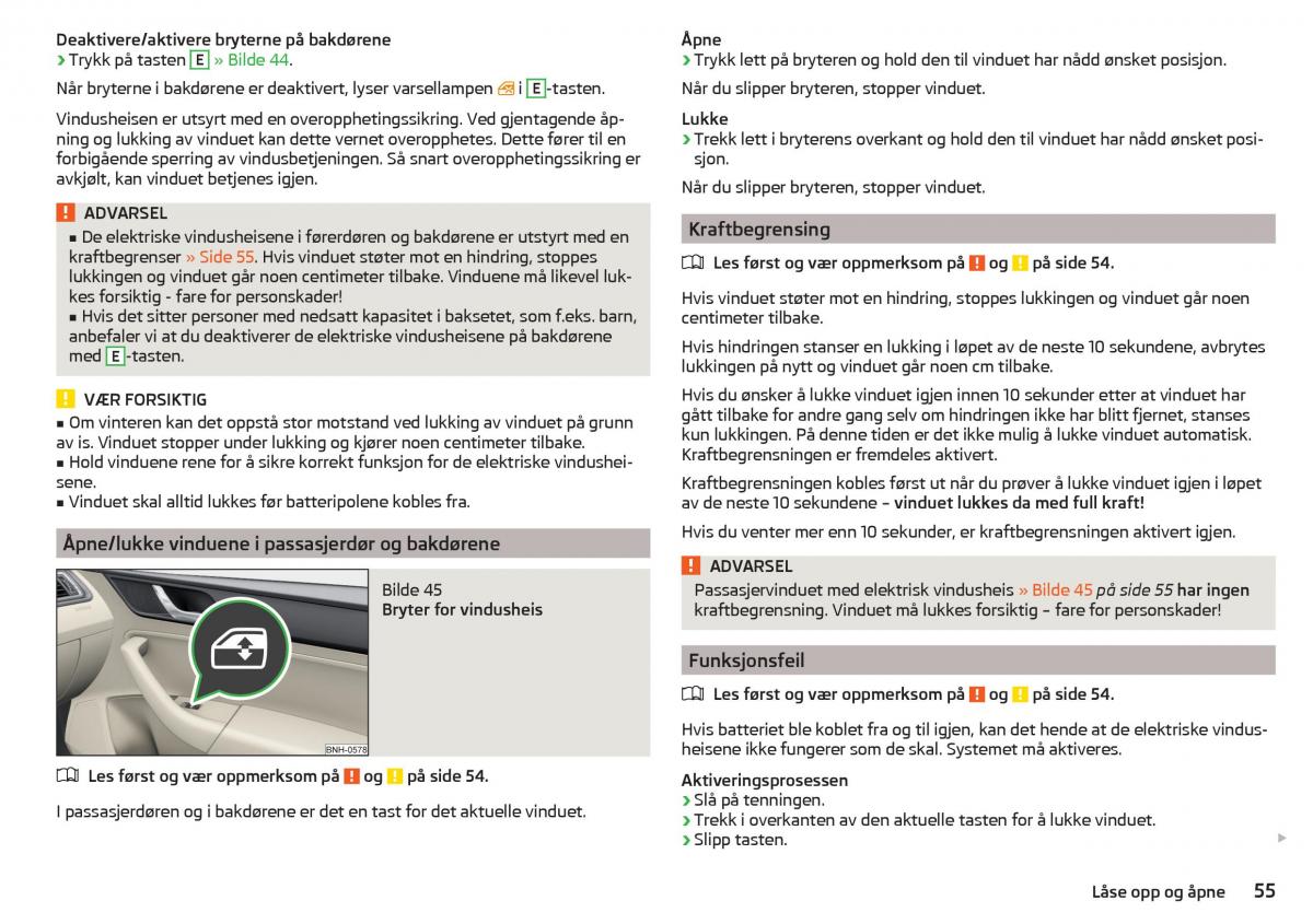 Skoda Rapid bruksanvisningen / page 57