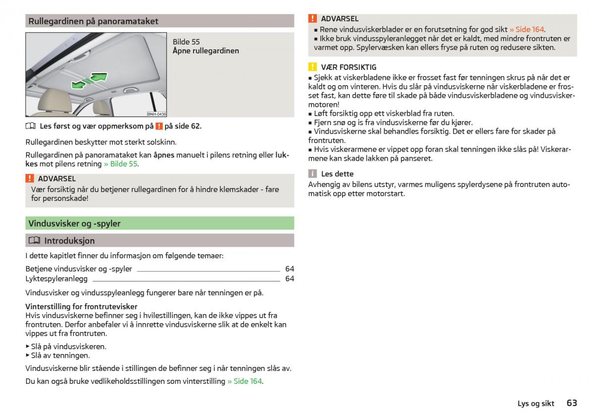 Skoda Rapid bruksanvisningen / page 65