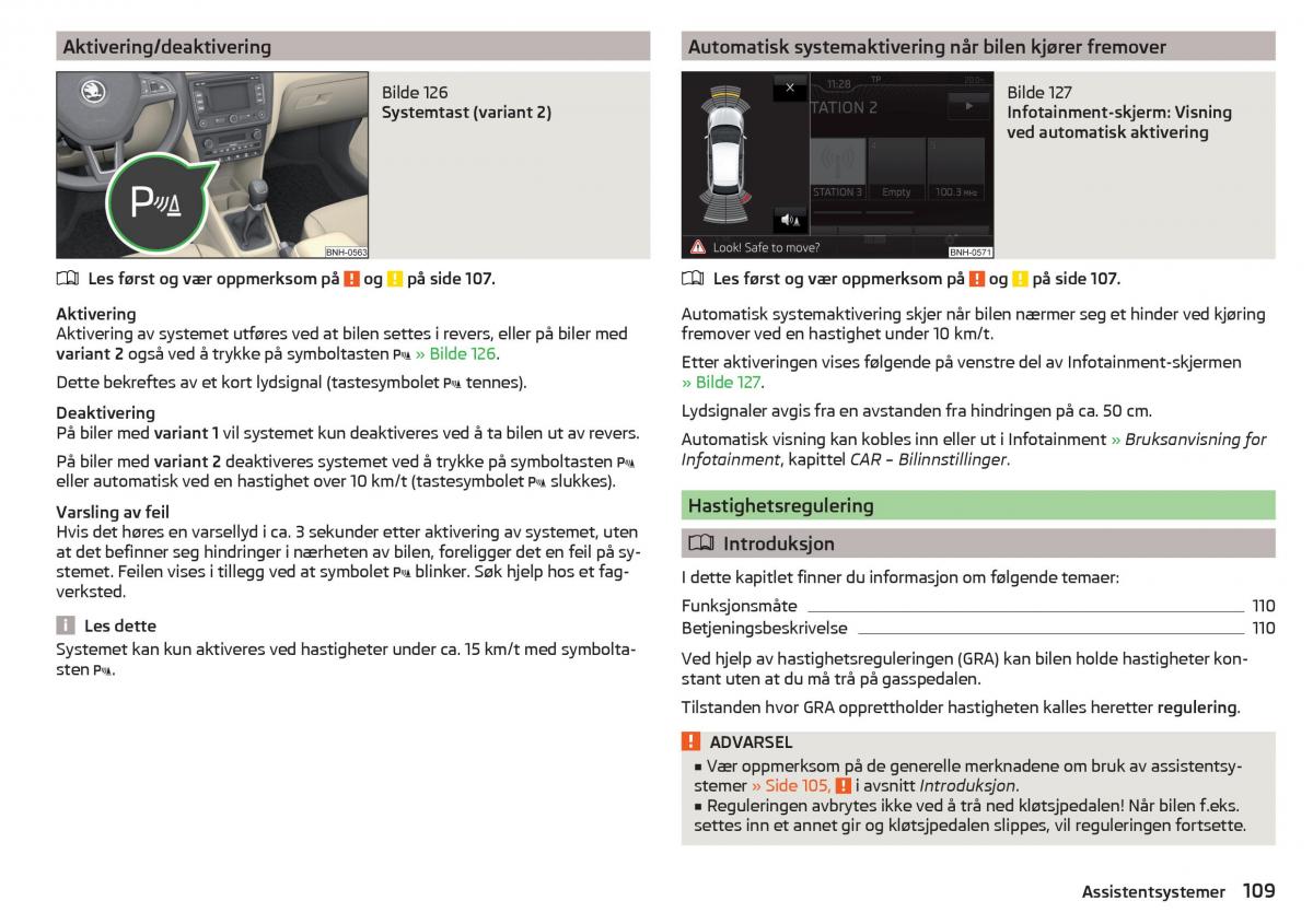 Skoda Rapid bruksanvisningen / page 111