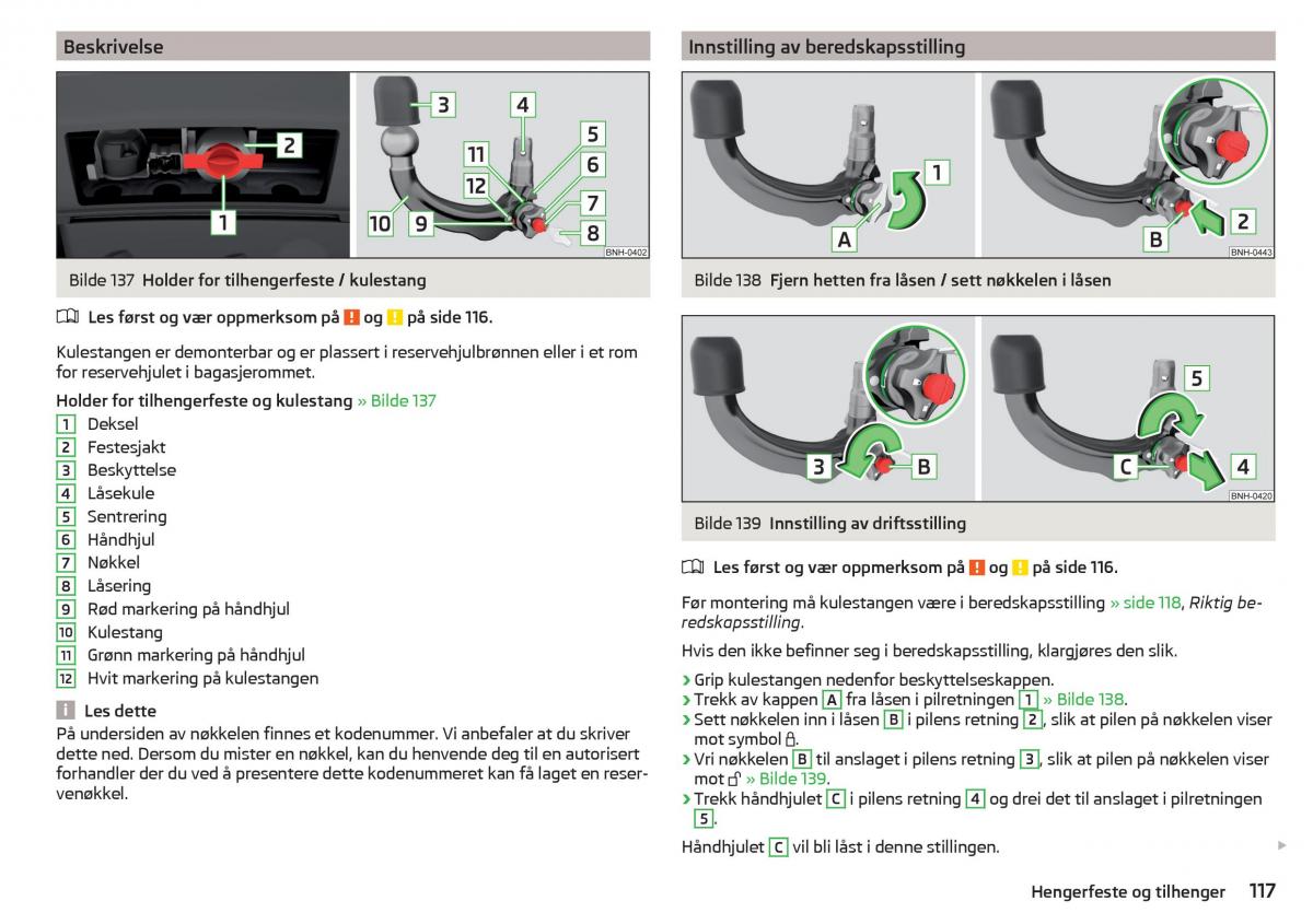 Skoda Rapid bruksanvisningen / page 119