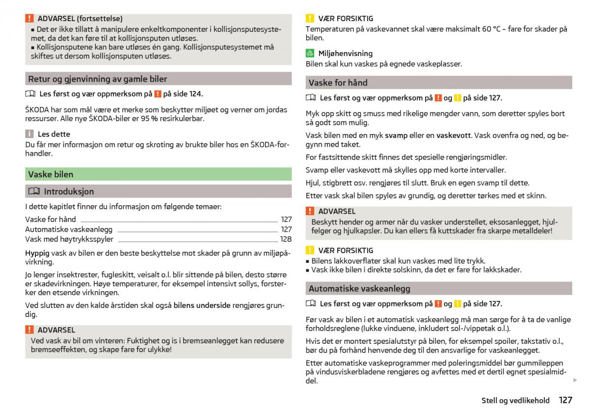 Skoda Rapid bruksanvisningen / page 129