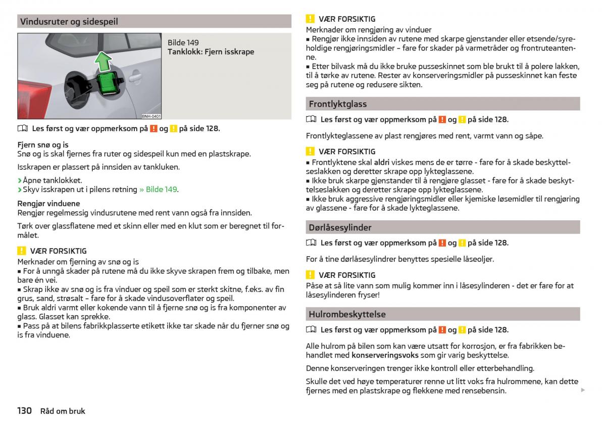 Skoda Rapid bruksanvisningen / page 132