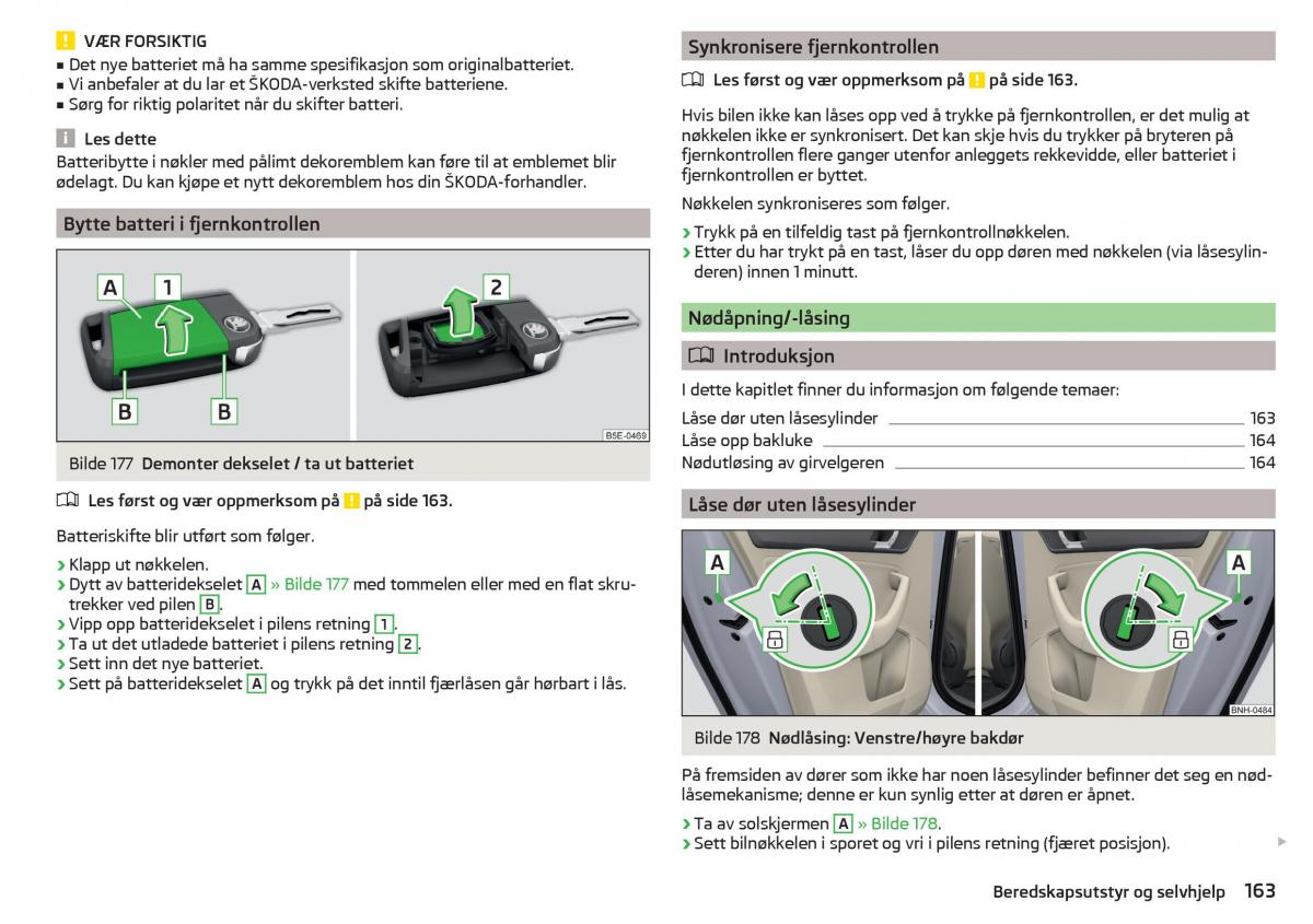 Skoda Rapid bruksanvisningen / page 165