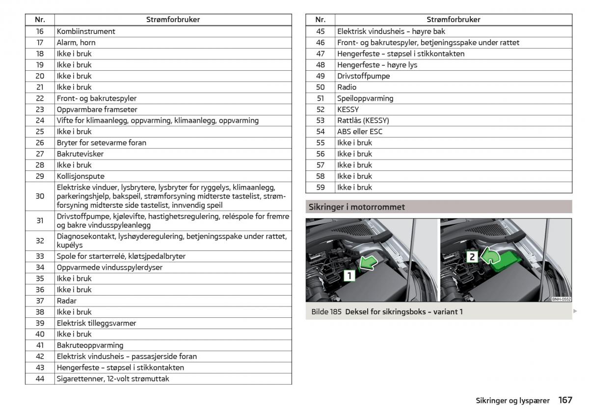 Skoda Rapid bruksanvisningen / page 169