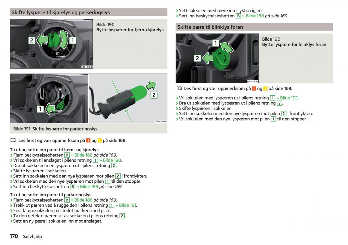 Skoda Rapid bruksanvisningen / page 172