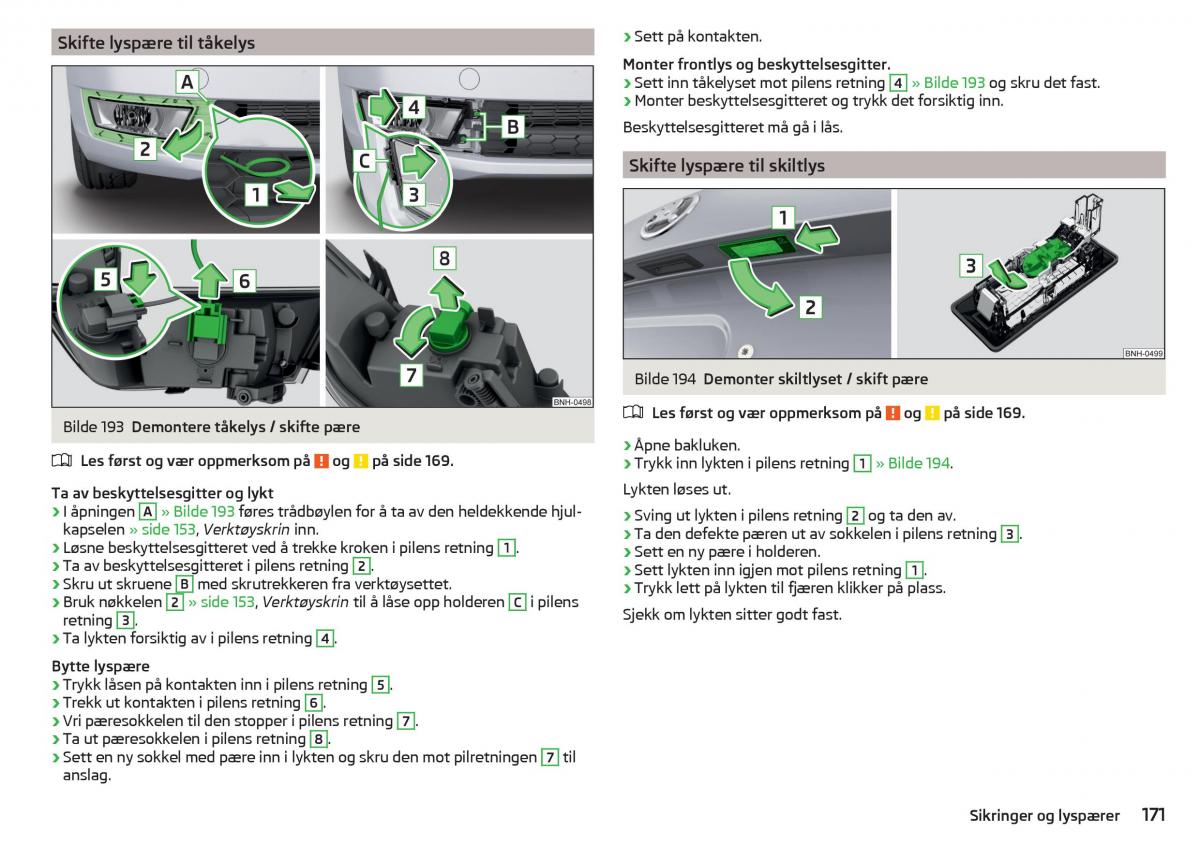 Skoda Rapid bruksanvisningen / page 173