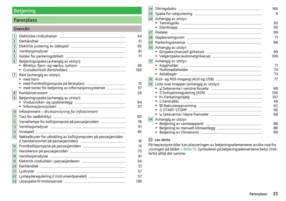 Skoda Rapid bruksanvisningen / page 27