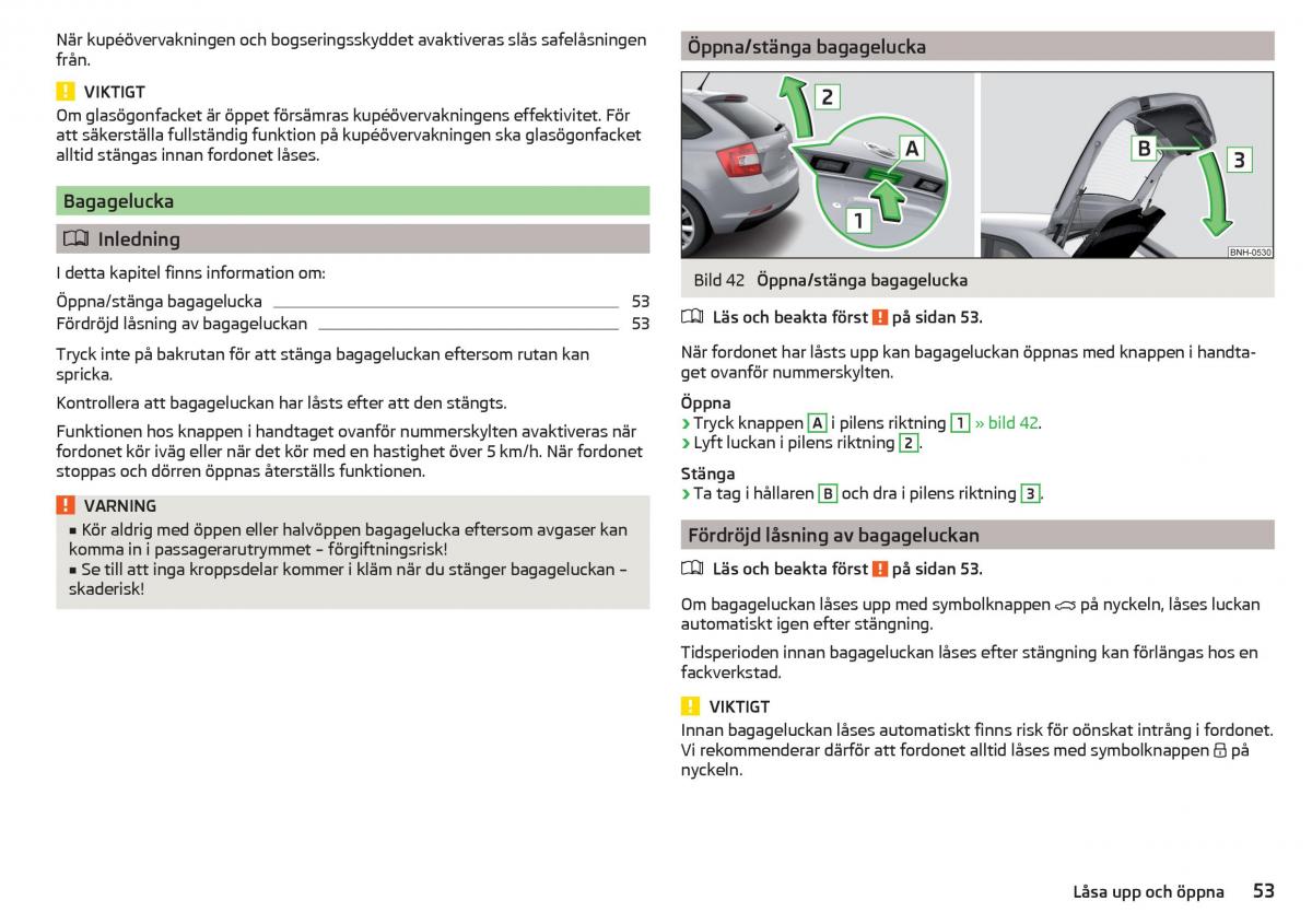 Skoda Rapid instruktionsbok / page 55