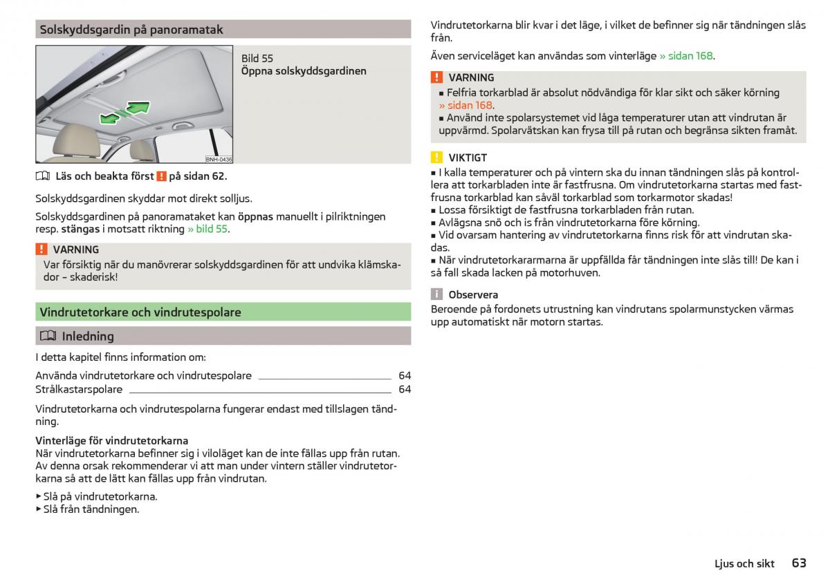 Skoda Rapid instruktionsbok / page 65