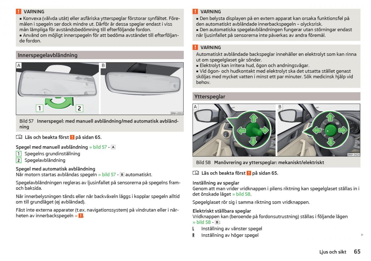 Skoda Rapid instruktionsbok / page 67