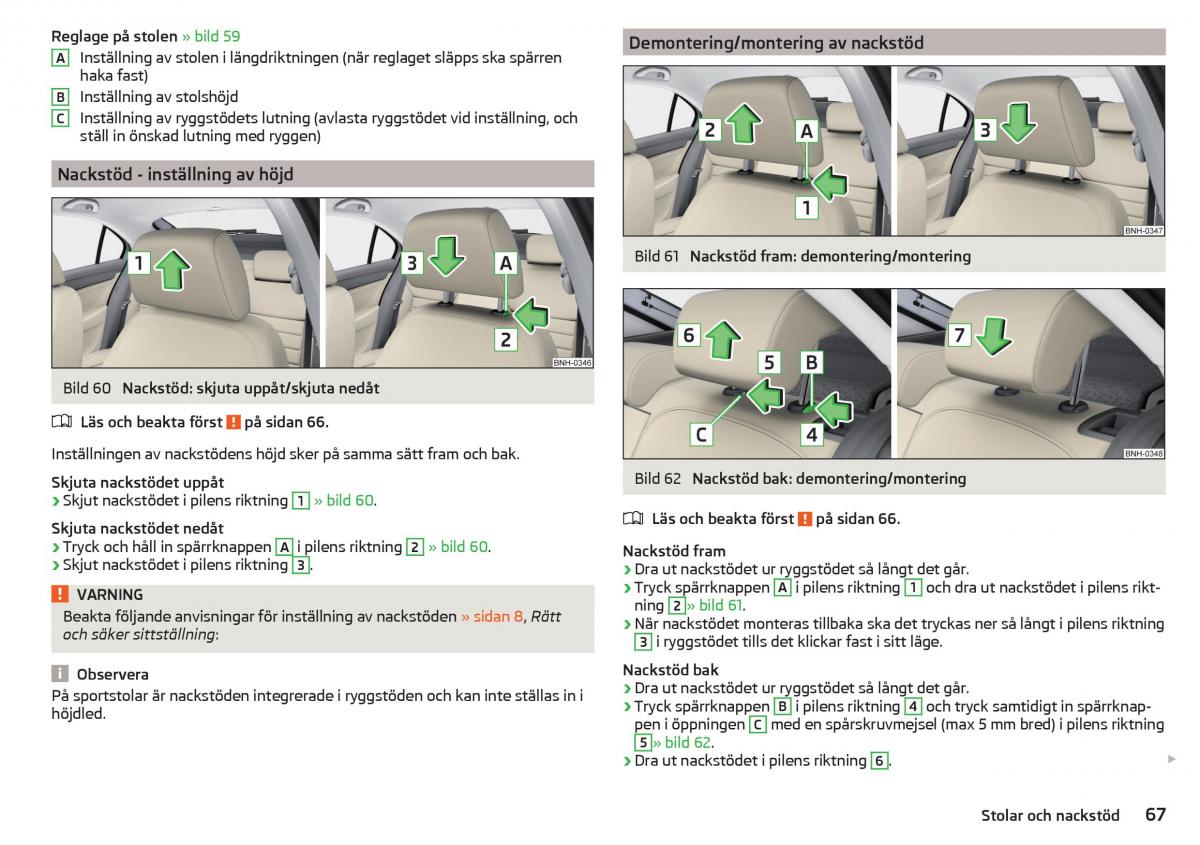 Skoda Rapid instruktionsbok / page 69