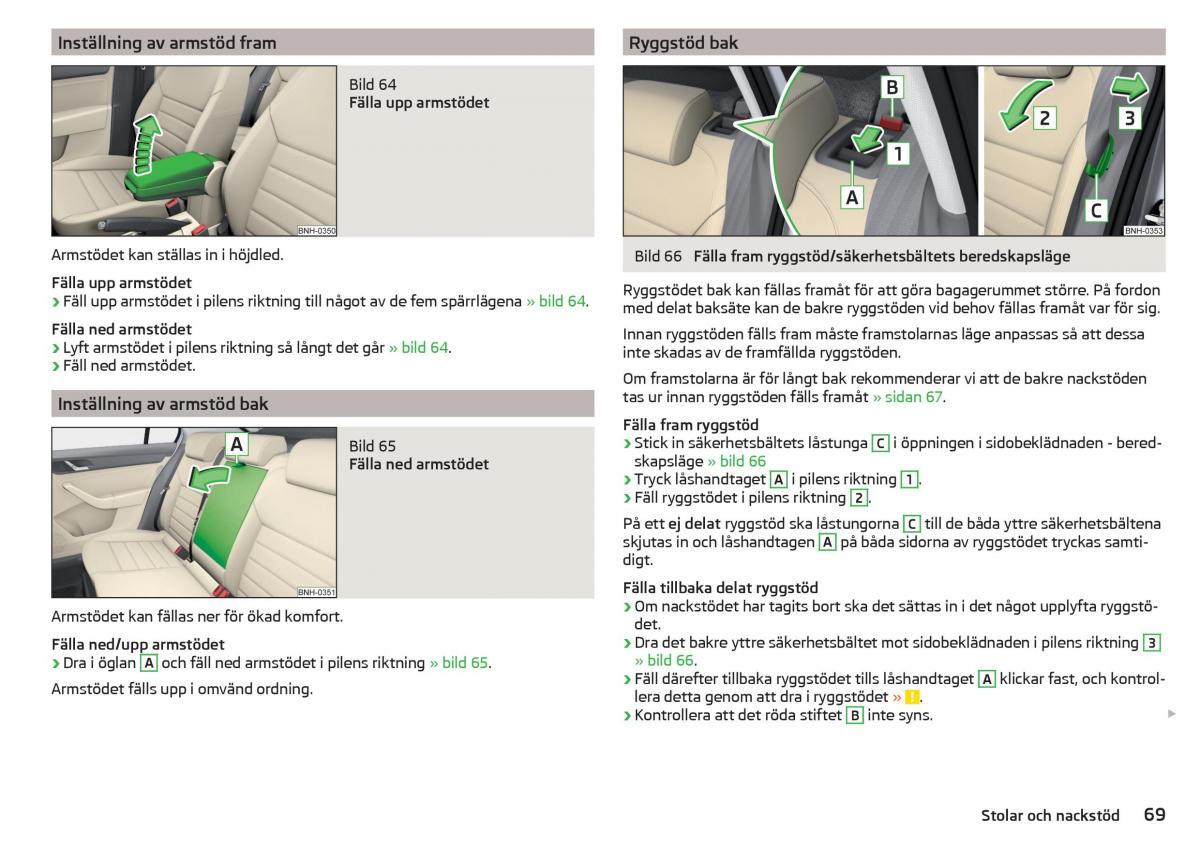 Skoda Rapid instruktionsbok / page 71