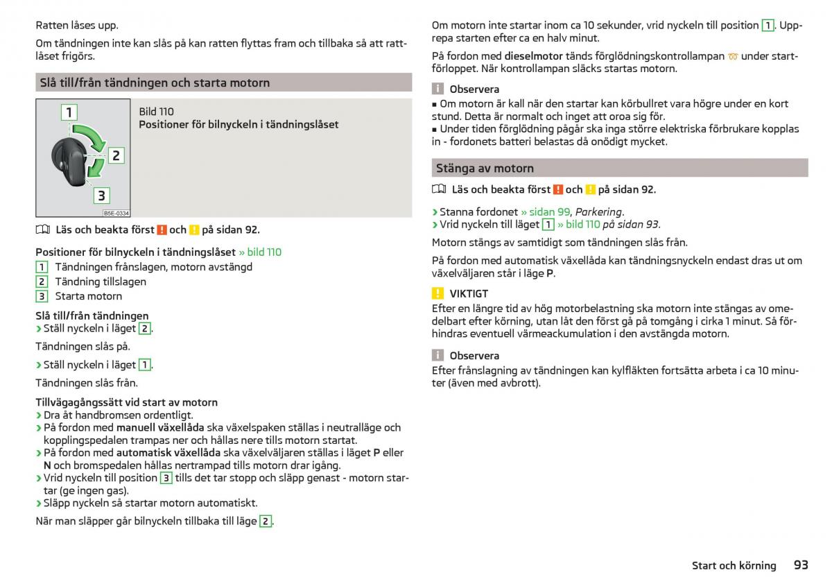 Skoda Rapid instruktionsbok / page 95