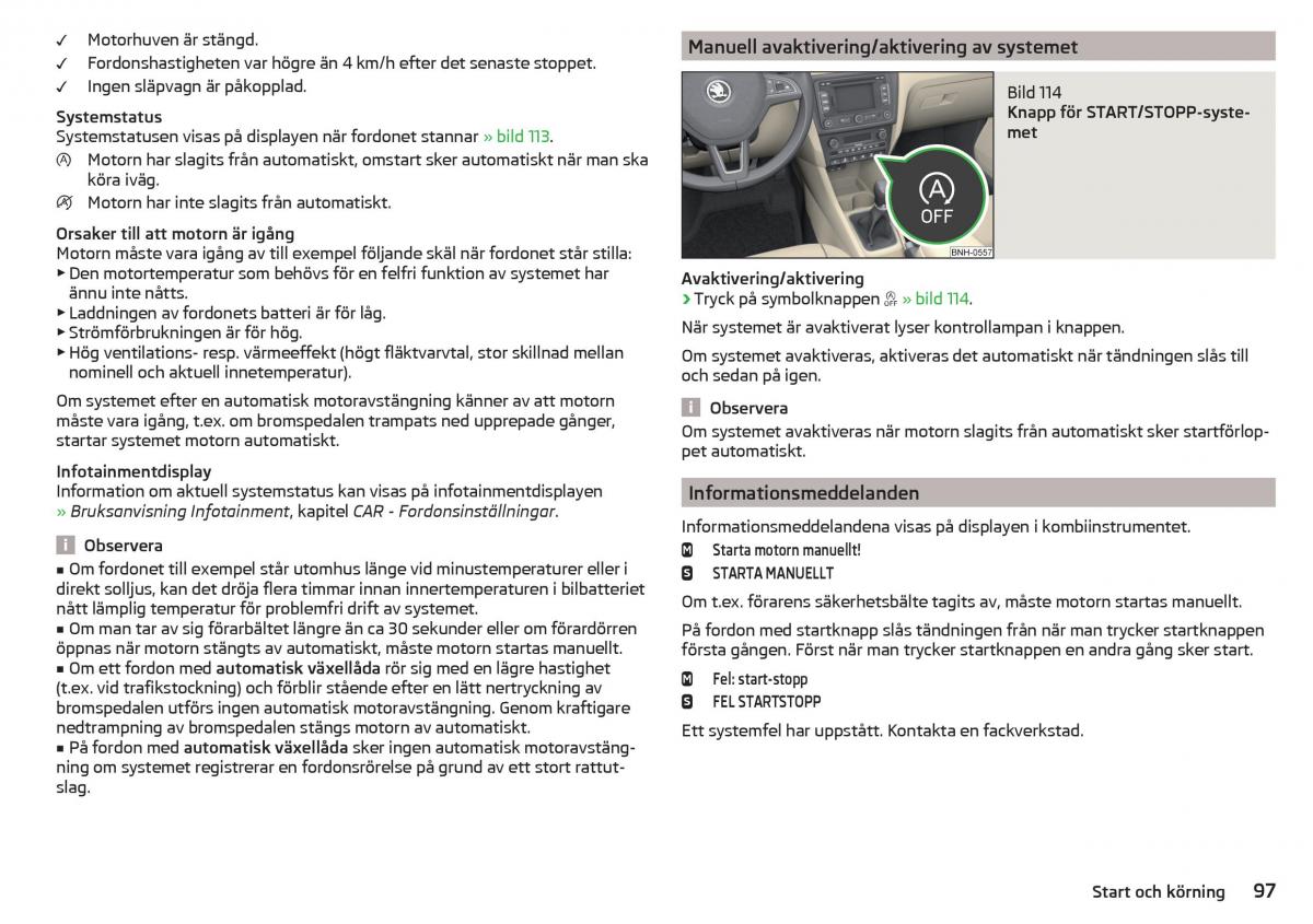 Skoda Rapid instruktionsbok / page 99