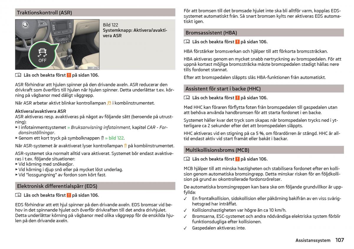 Skoda Rapid instruktionsbok / page 109