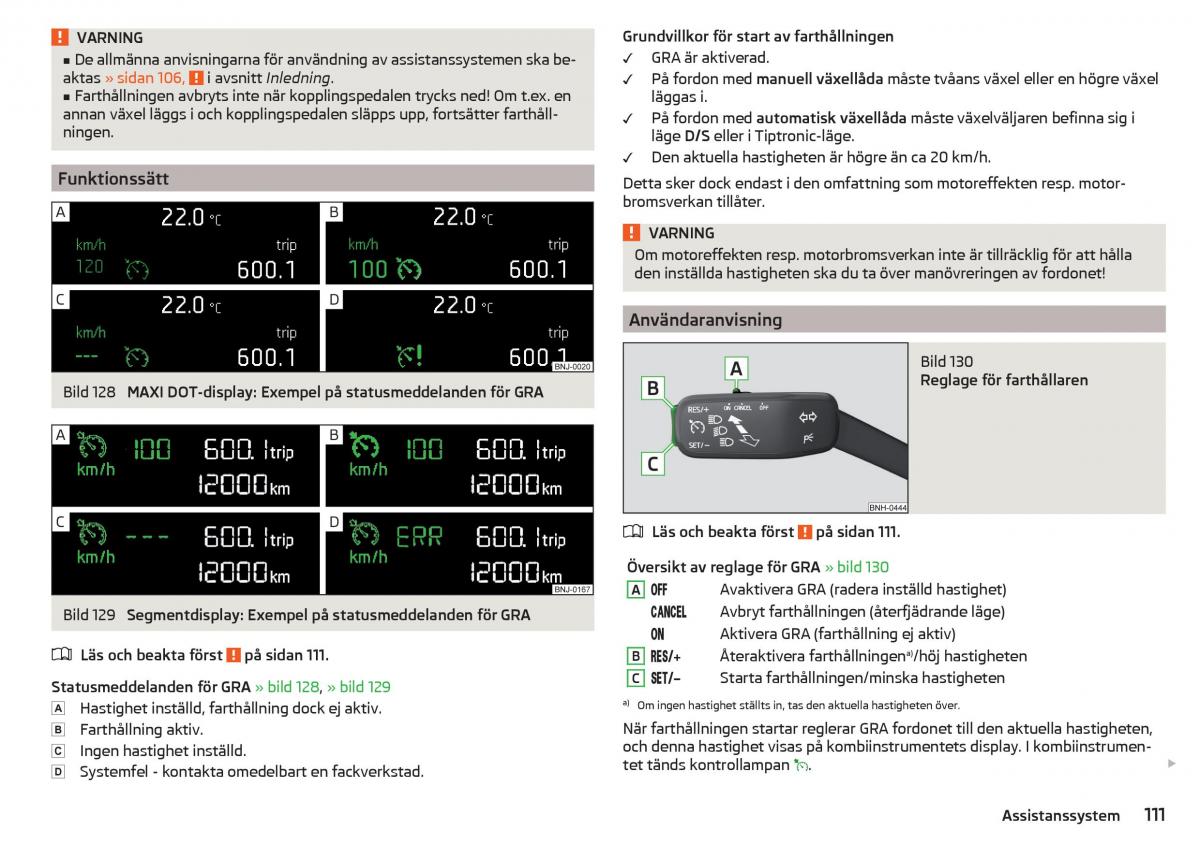 Skoda Rapid instruktionsbok / page 113