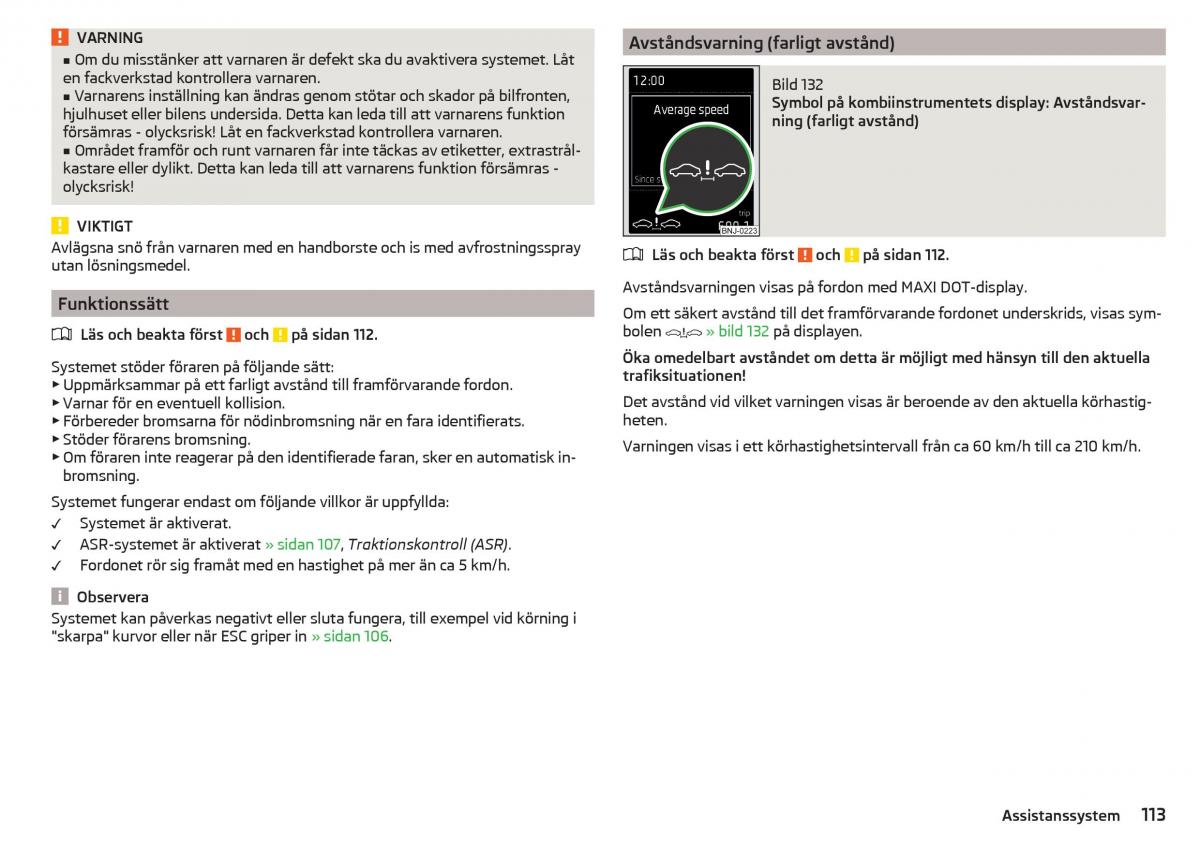 Skoda Rapid instruktionsbok / page 115