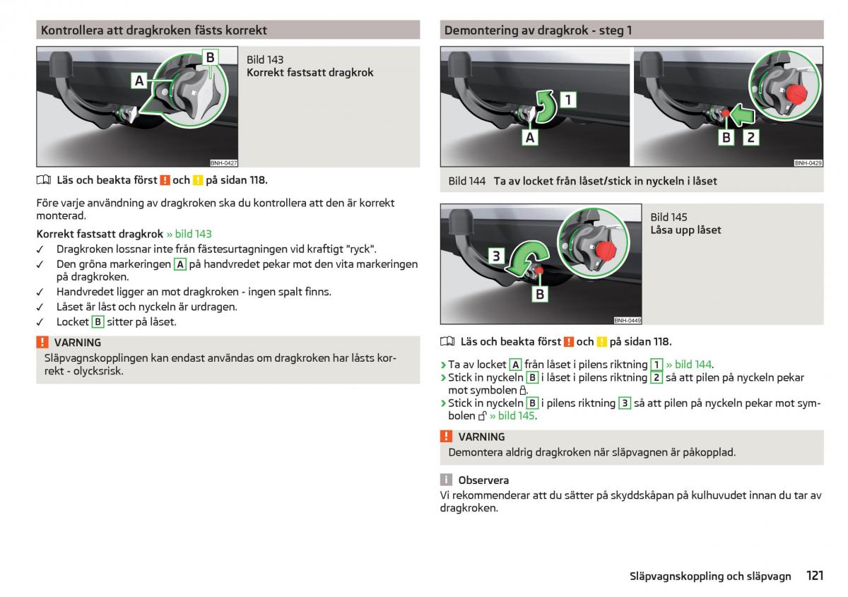 Skoda Rapid instruktionsbok / page 123