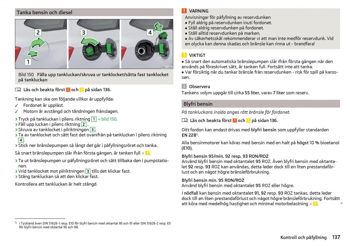 Skoda Rapid instruktionsbok / page 139