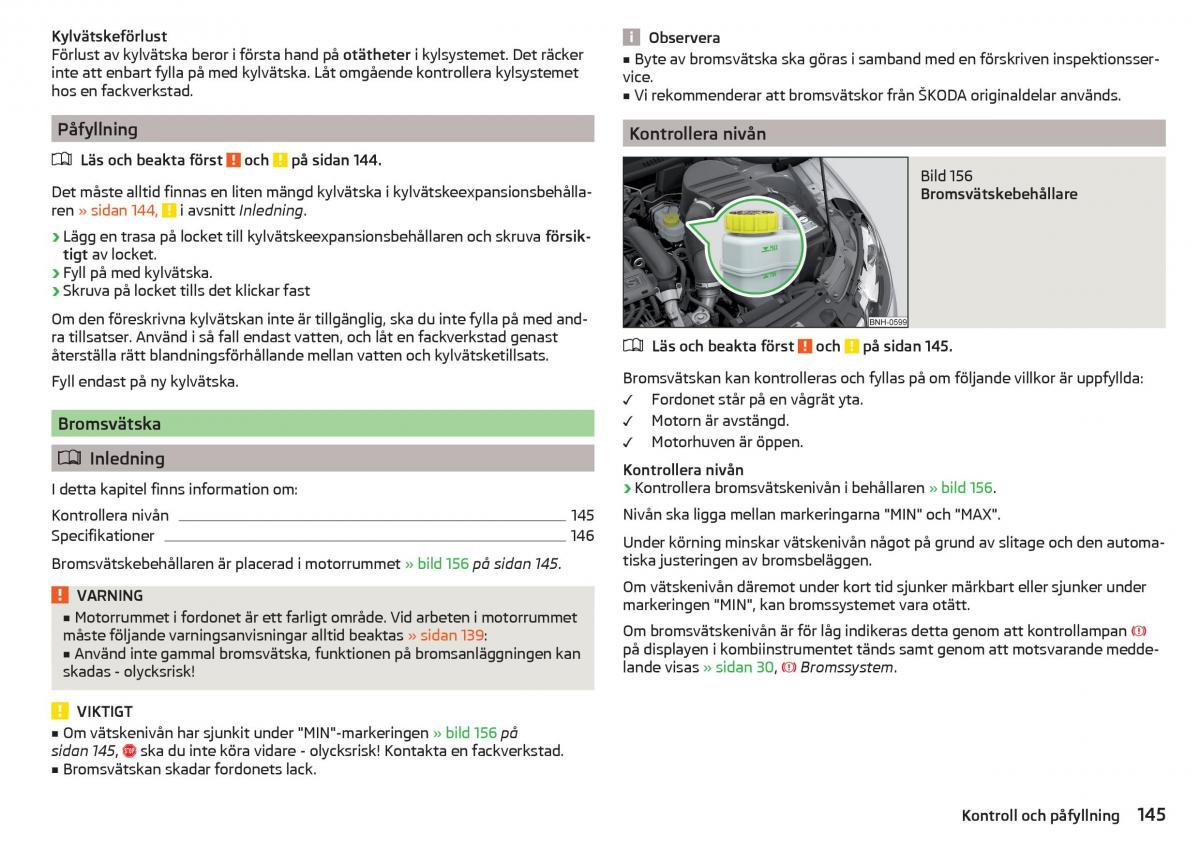 Skoda Rapid instruktionsbok / page 147