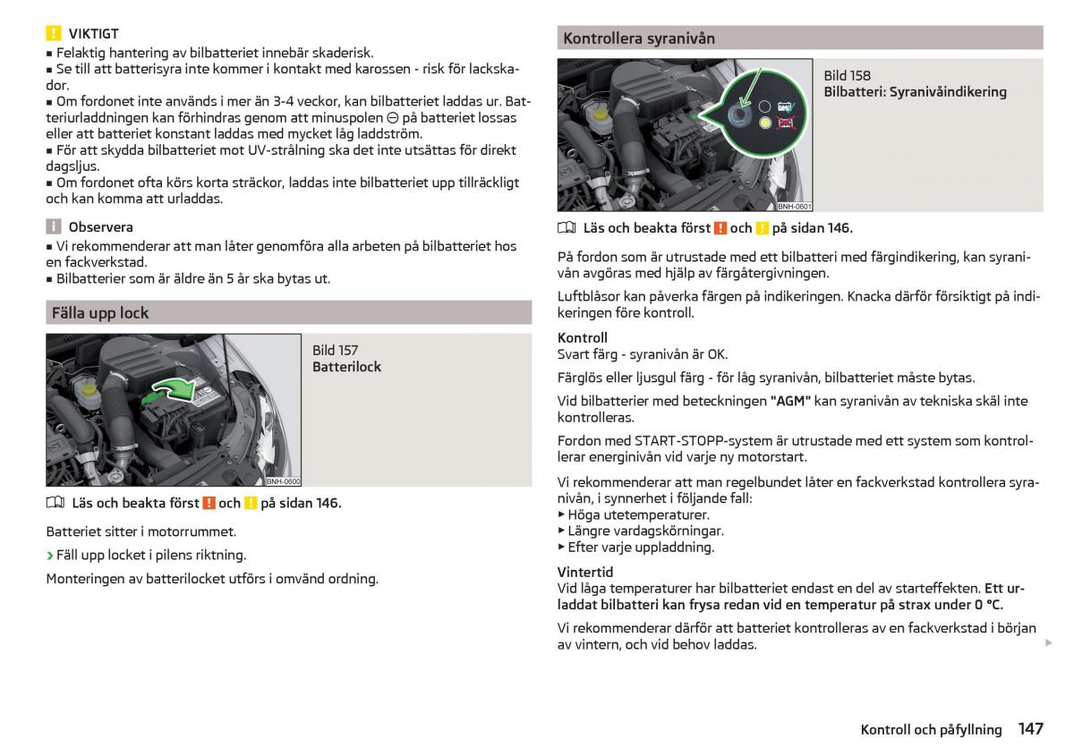 Skoda Rapid instruktionsbok / page 149