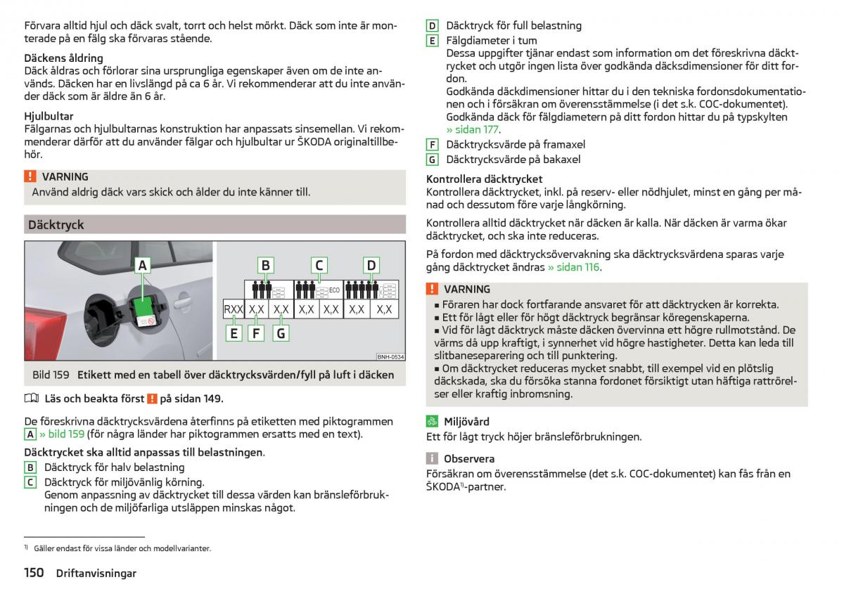 Skoda Rapid instruktionsbok / page 152