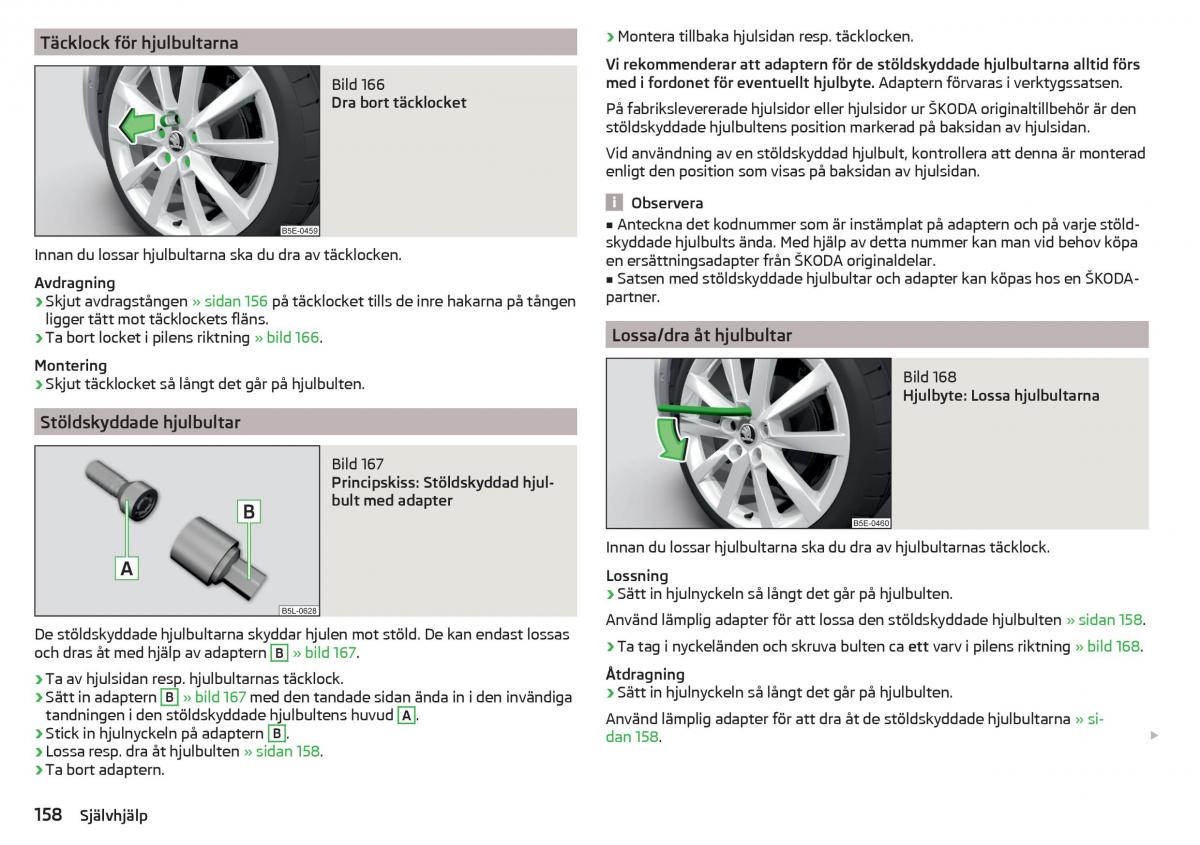 Skoda Rapid instruktionsbok / page 160