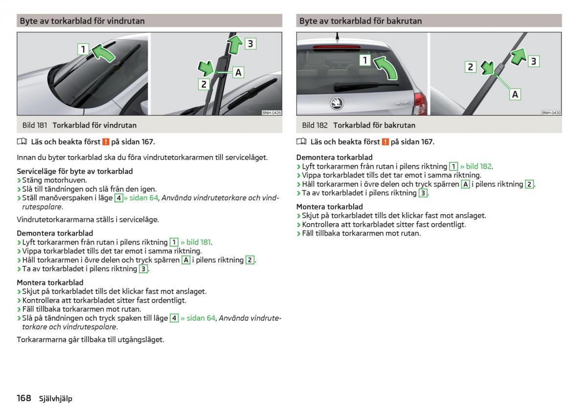 Skoda Rapid instruktionsbok / page 170