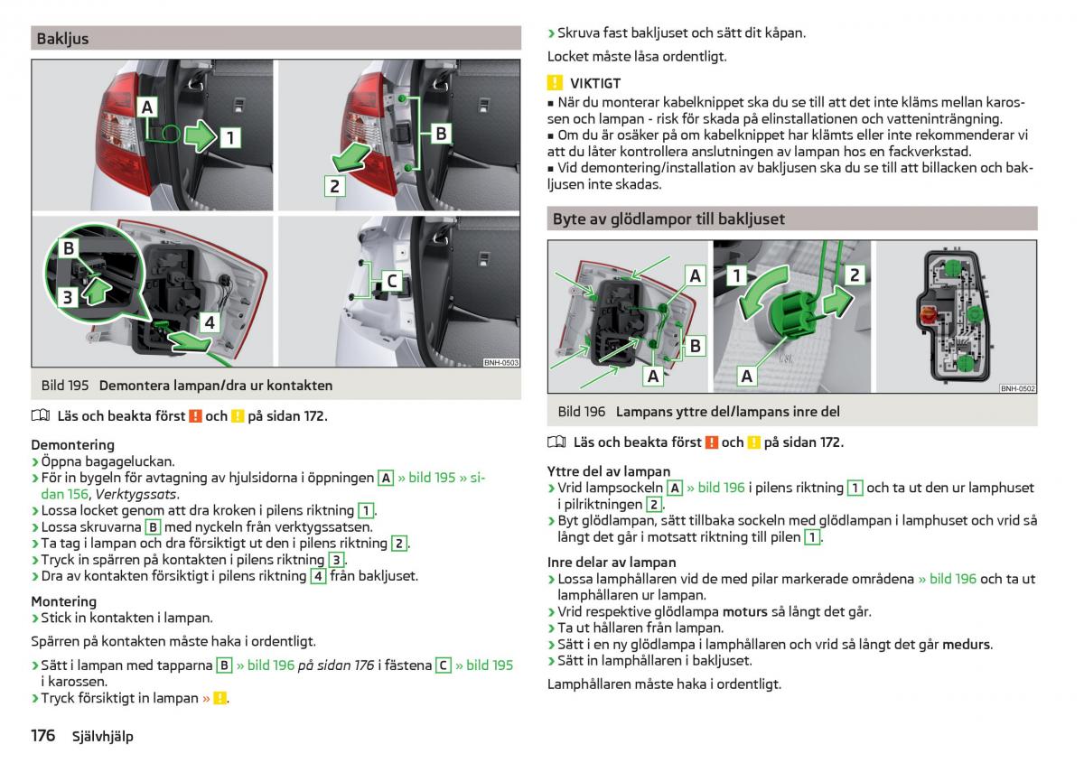 Skoda Rapid instruktionsbok / page 178