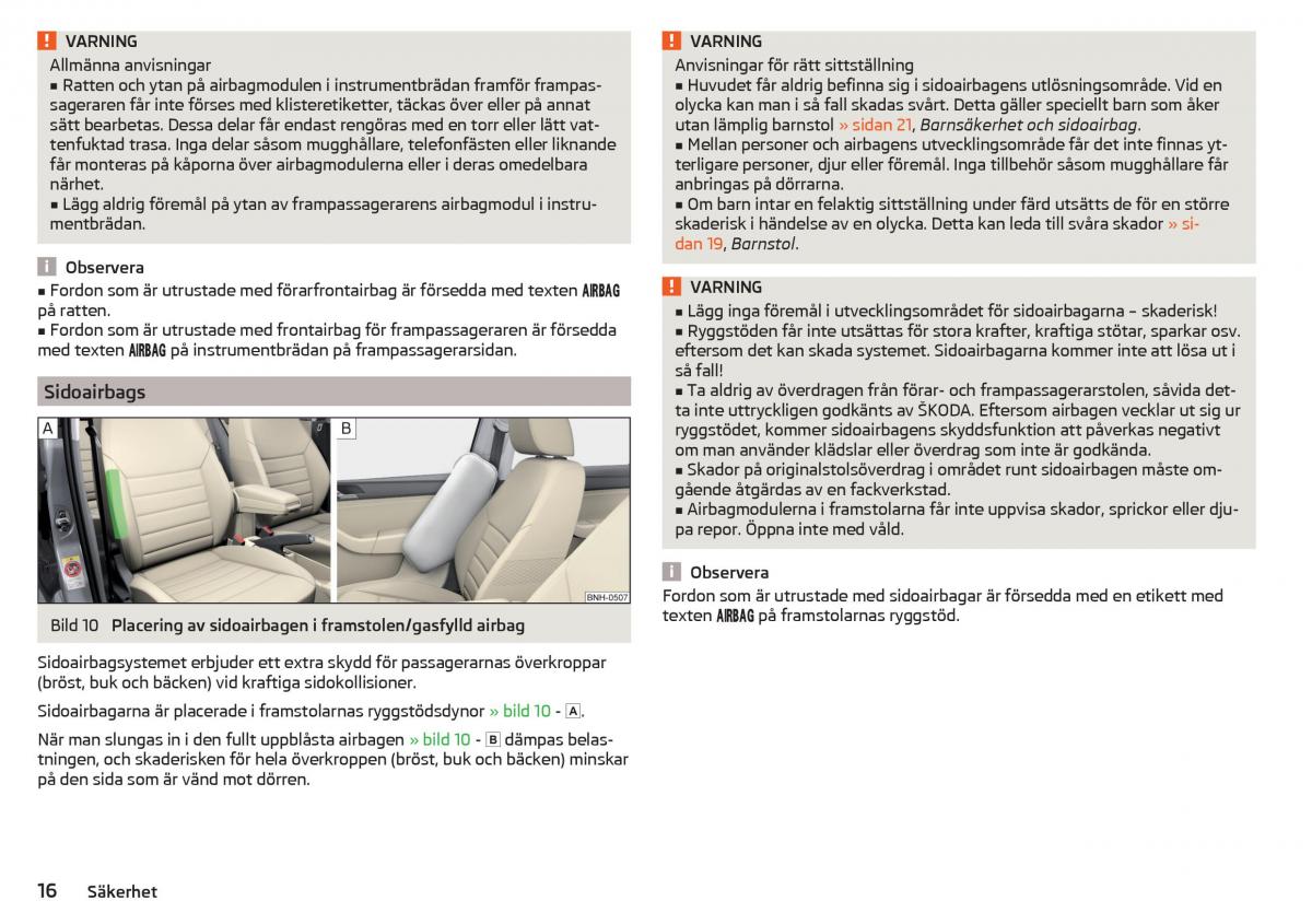 Skoda Rapid instruktionsbok / page 18