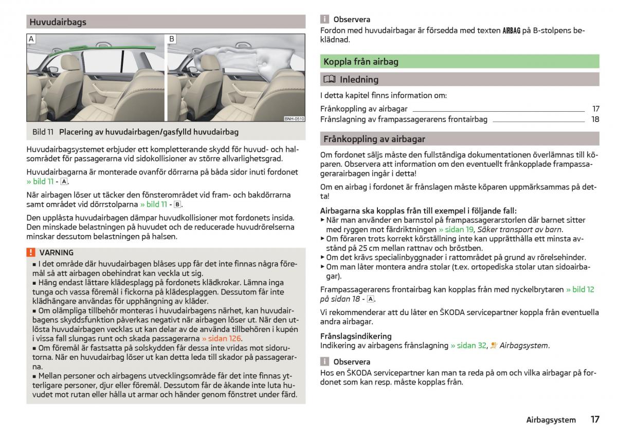 Skoda Rapid instruktionsbok / page 19