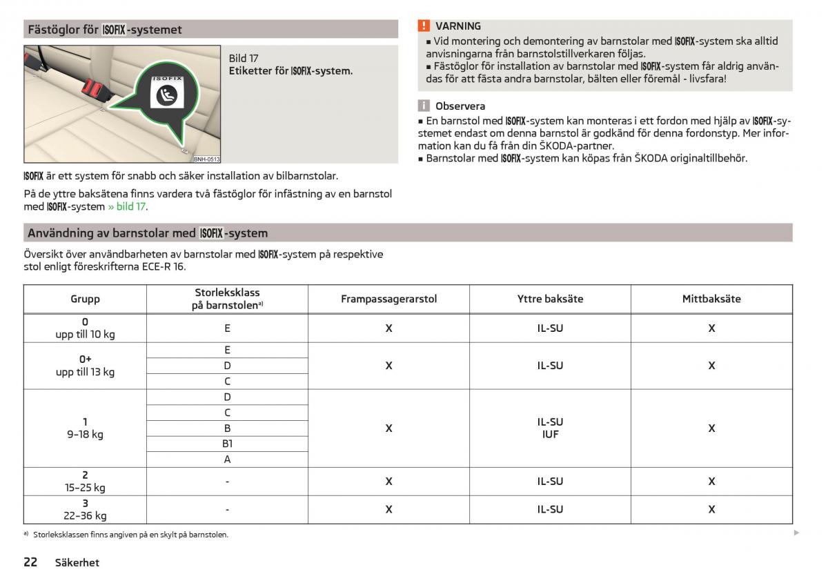 Skoda Rapid instruktionsbok / page 24