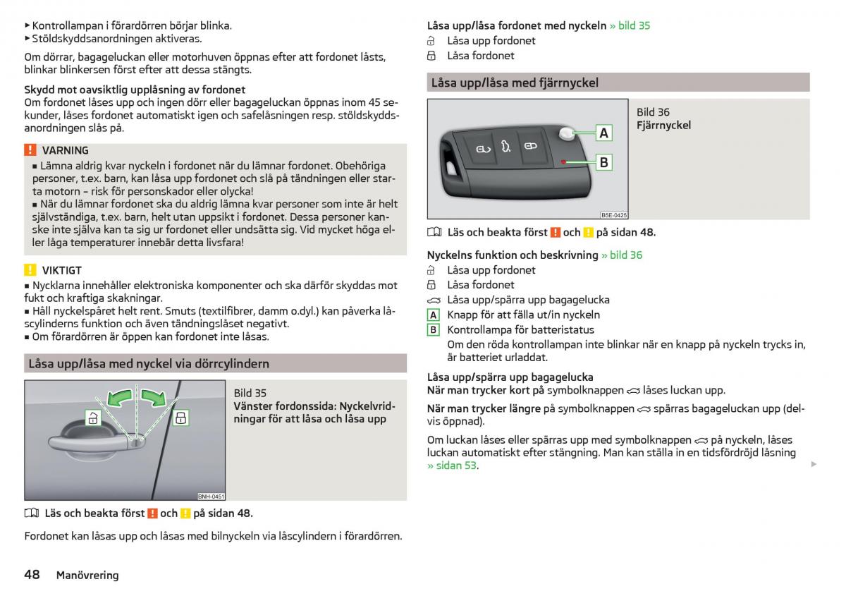 Skoda Rapid instruktionsbok / page 50