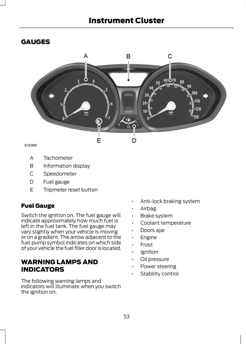 Ford B Max owners manual / page 55