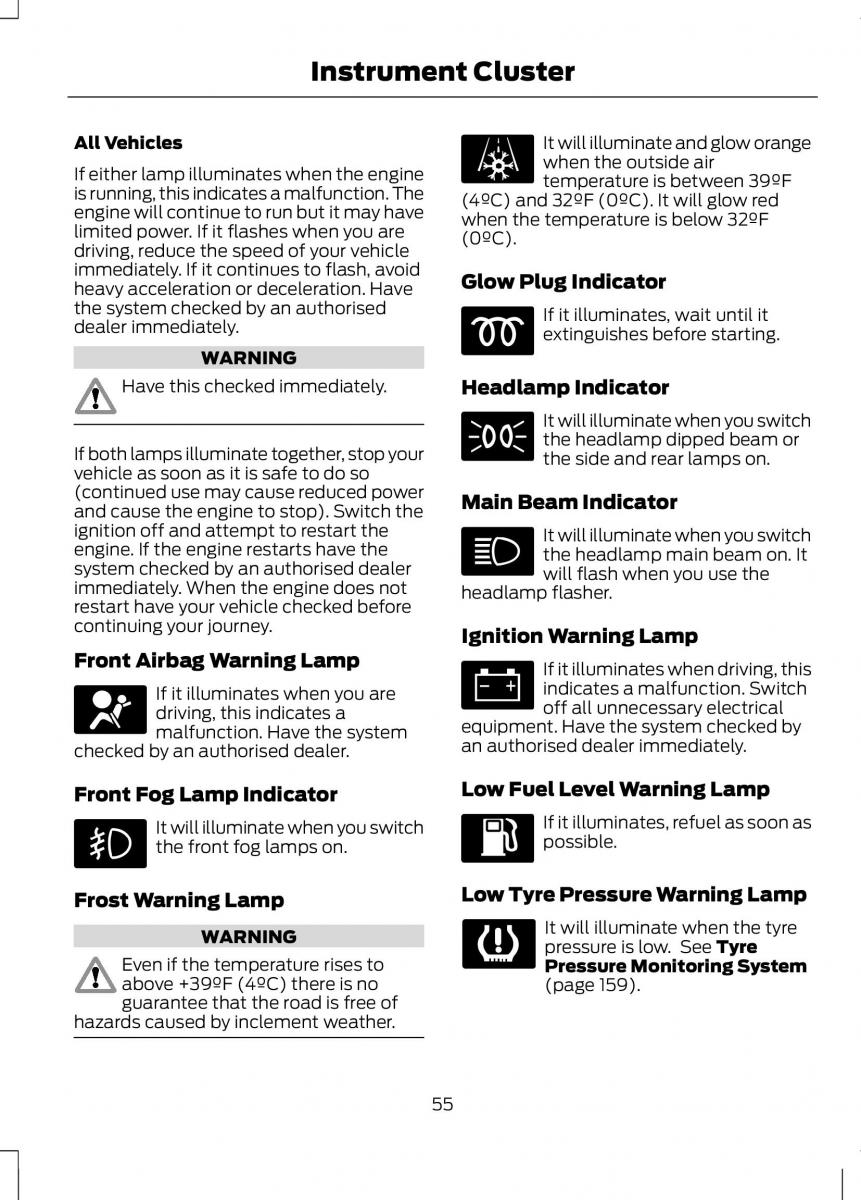 Ford B Max owners manual / page 57