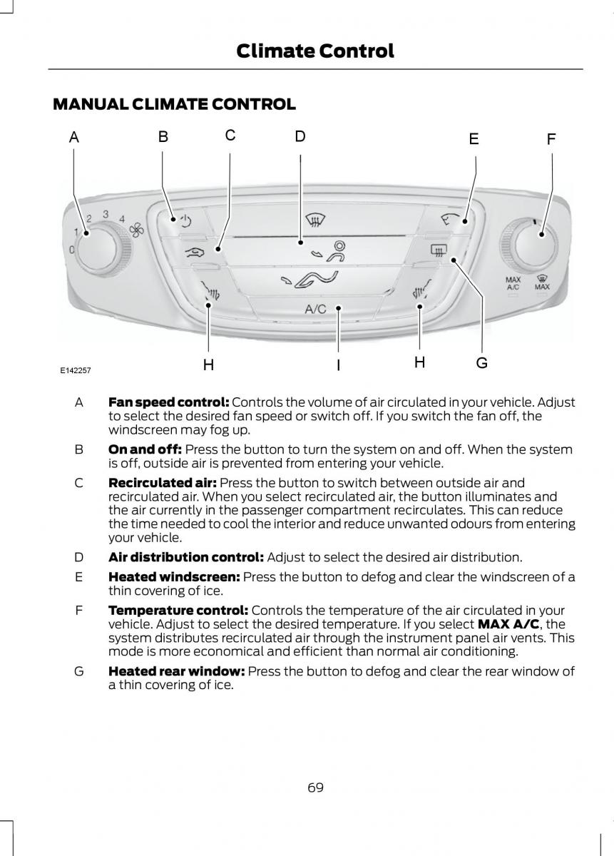 Ford B Max owners manual / page 71