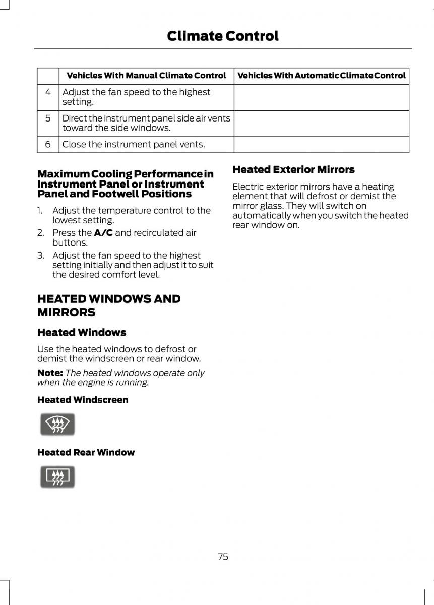 Ford B Max owners manual / page 77