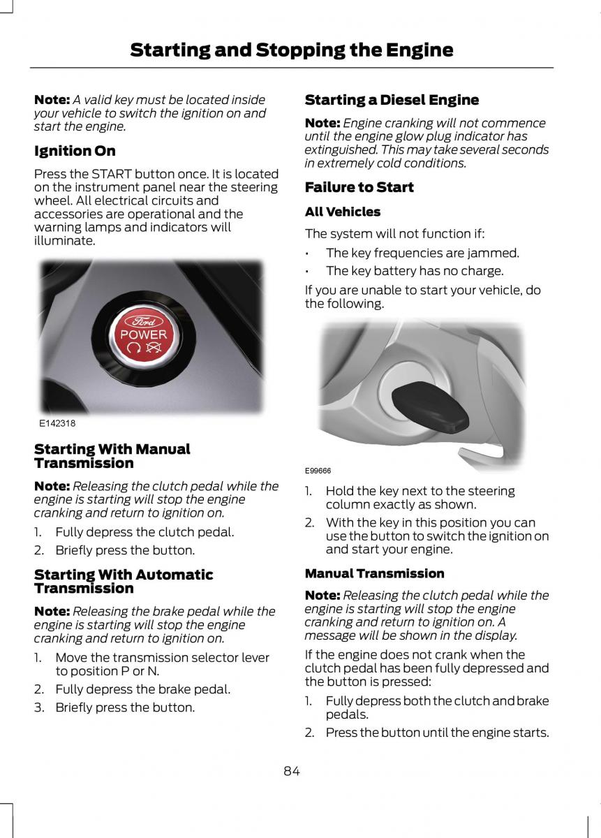 Ford B Max owners manual / page 86