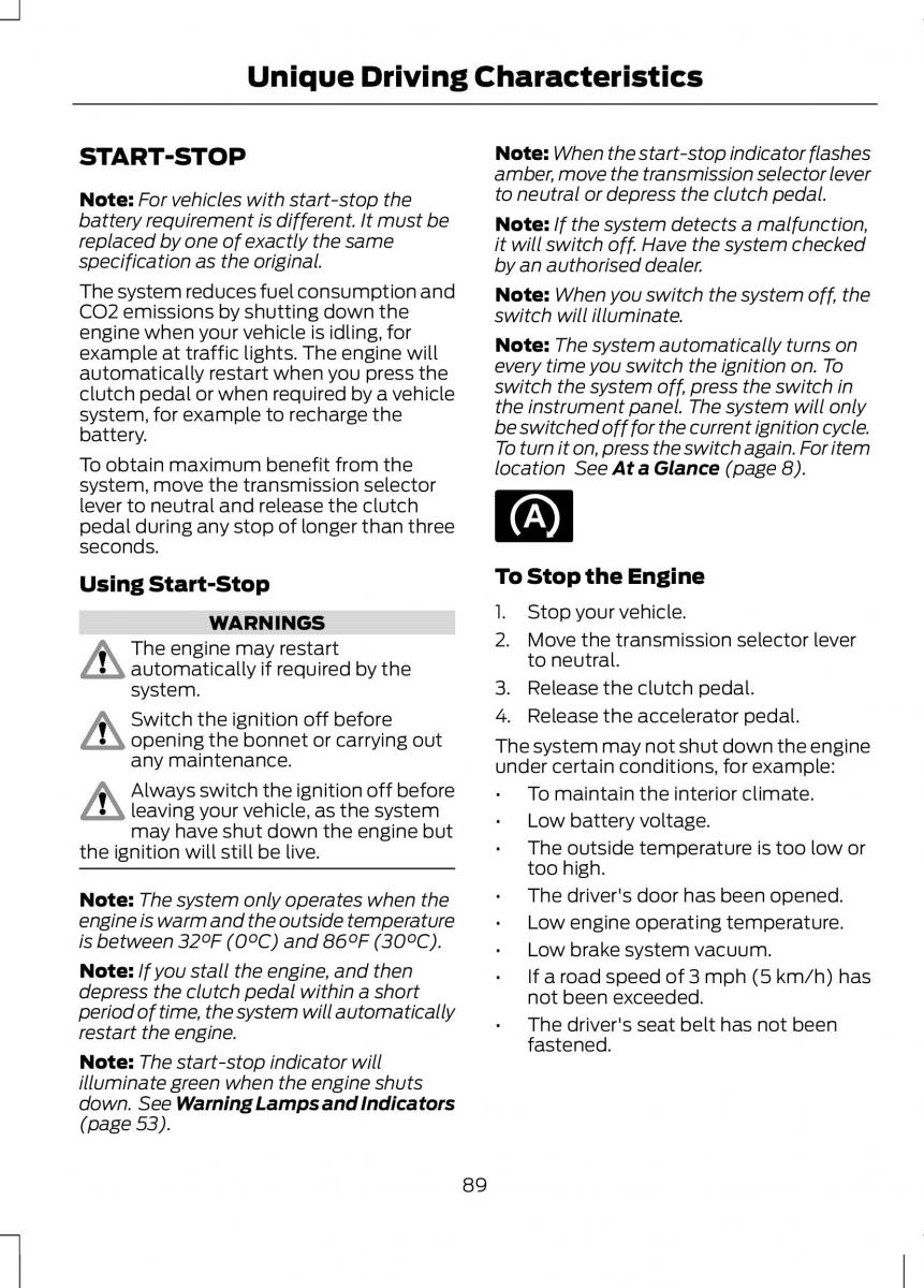 Ford B Max owners manual / page 91